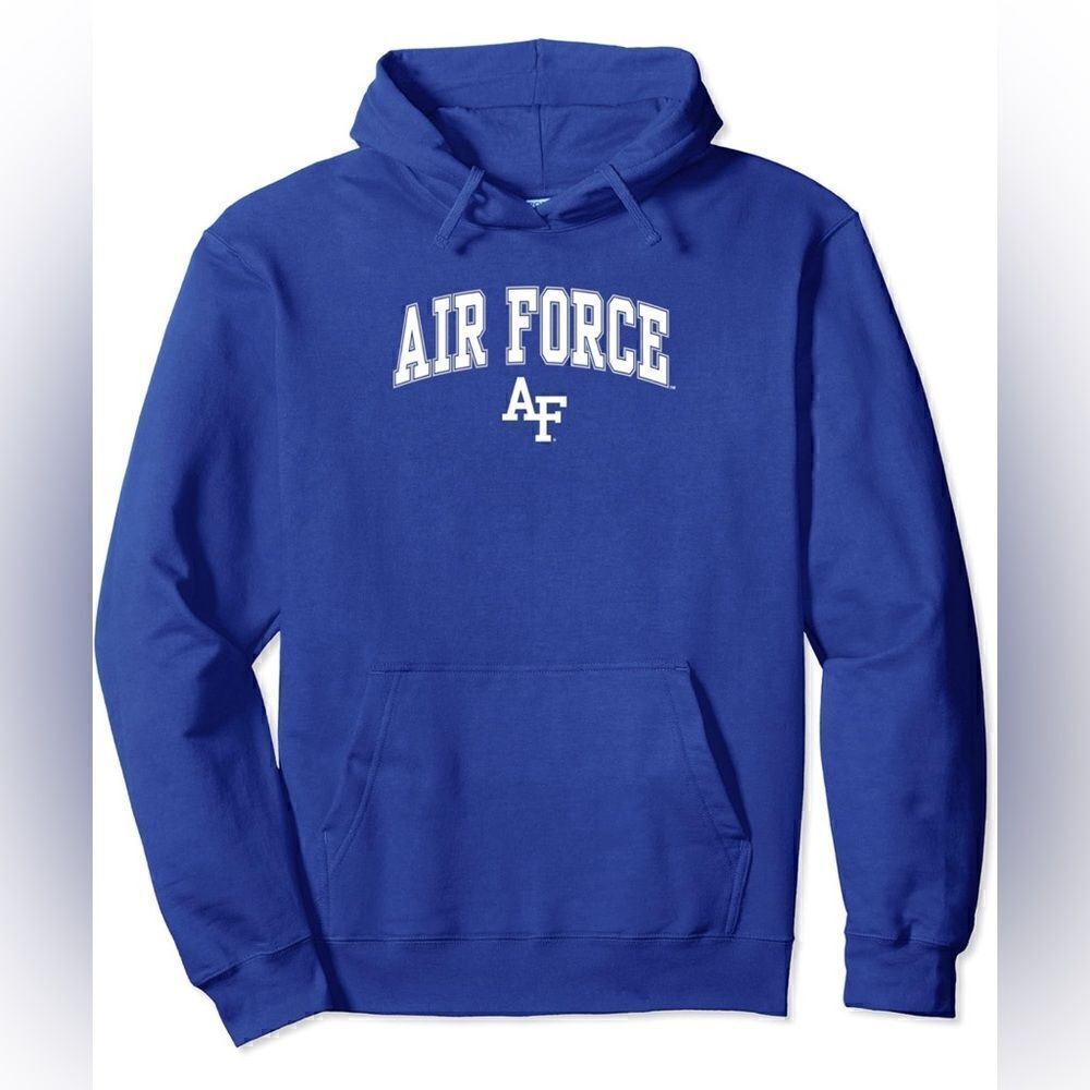 Air Force Falcons Arch Over Royal Officially Licensed Hoodie unisex small